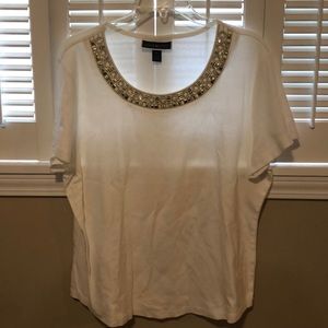 Karen Scott size XL white top